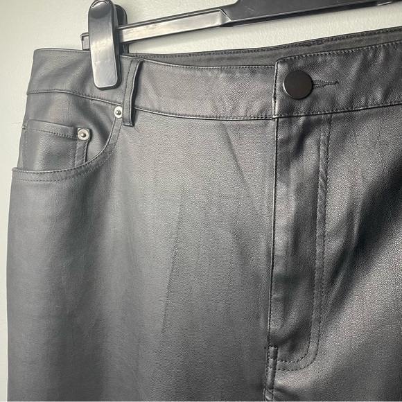 ASOS Black Faux Leather Pants Size 14 - Picture 5 of 5